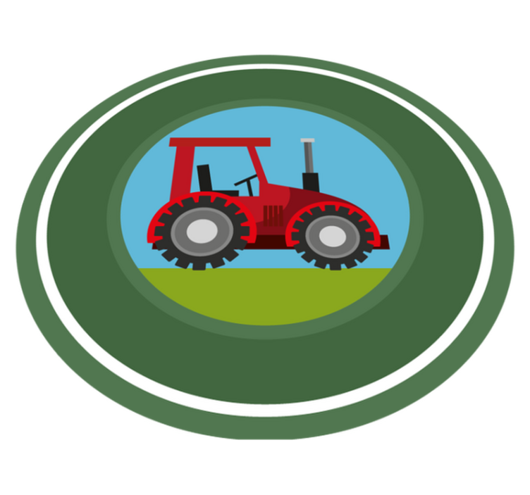 Tapis vinyle pour enfants terrain de jeu tracteur - TenStickers