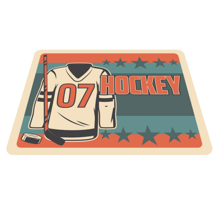 Tapis vinyle jeux thème du hockey - TenStickers
