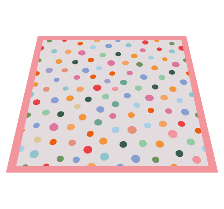 Tapis vinyle chambre motif à pois colorés - TenStickers