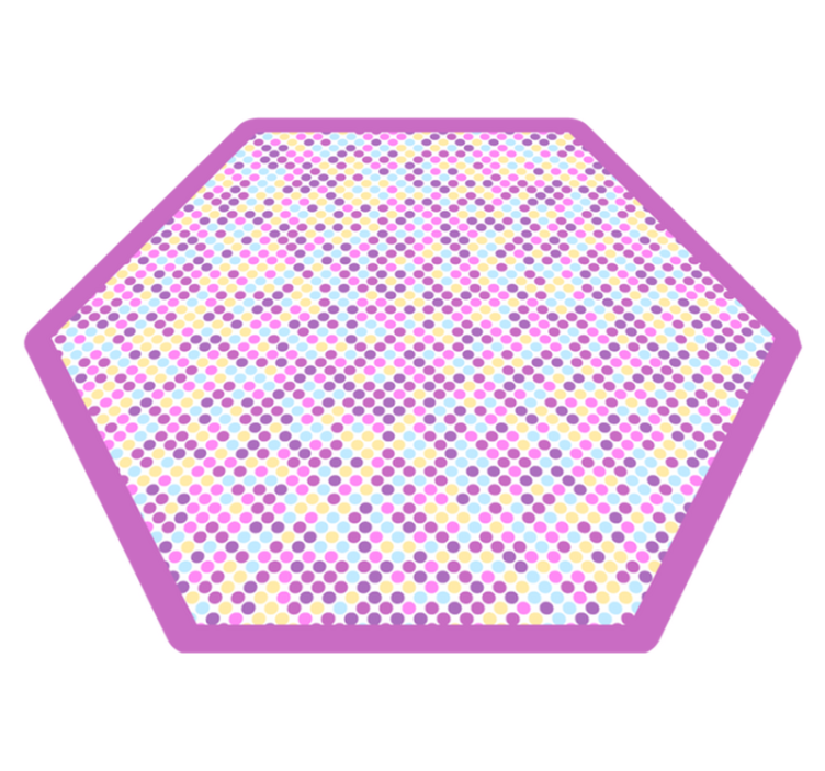 Tapis vinyle autres tapis hexagone à pois - TenStickers