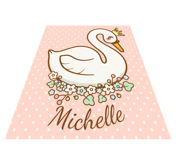 Tapis vinyle personnalisé scène de cygnes personnalisée - TenStickers