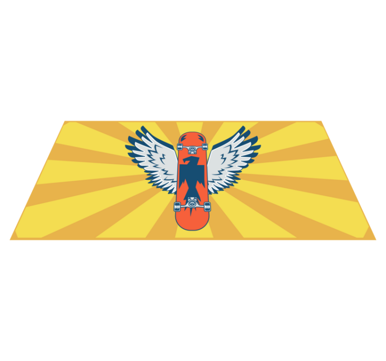 Tapis vinyle autres tapis décoration d'ailes de skateboard - TenStickers