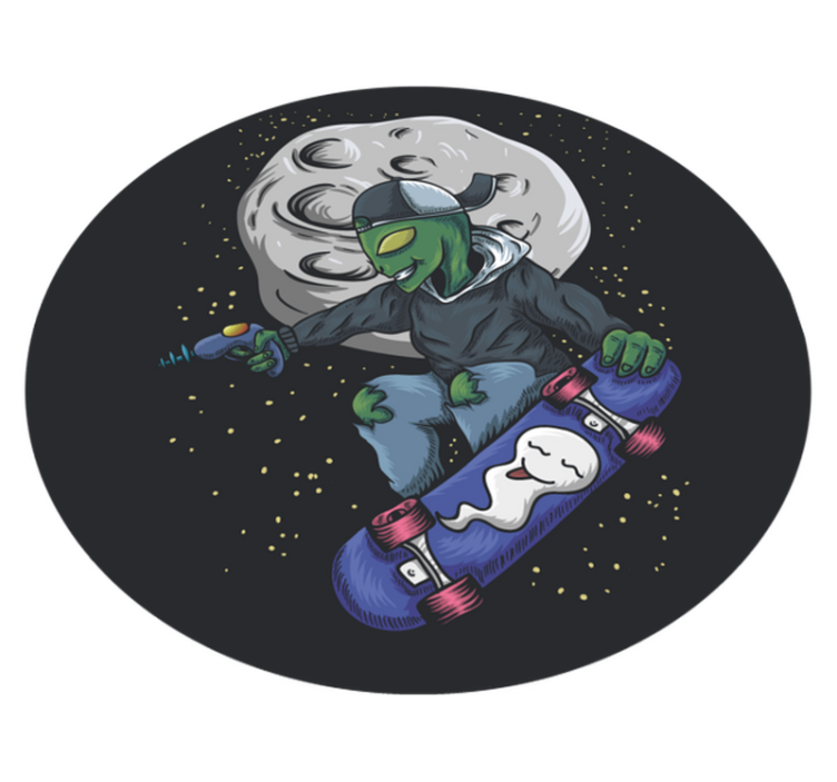 Tapis vinyle autres tapis extraterrestre en skateboard - TenStickers