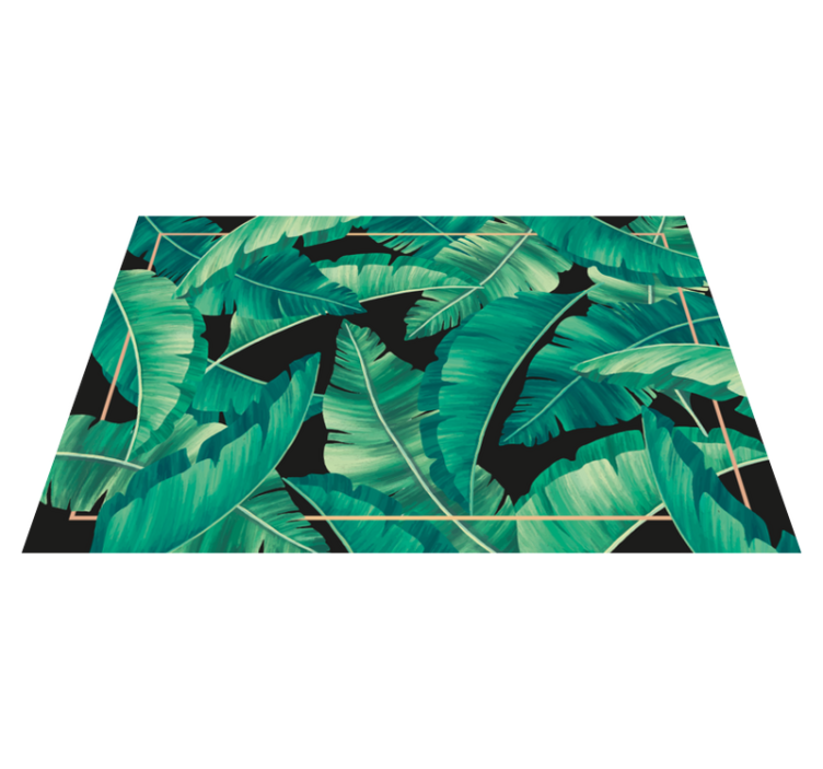 Tapis vinyle nature motifs feuilles tropicales - TenStickers