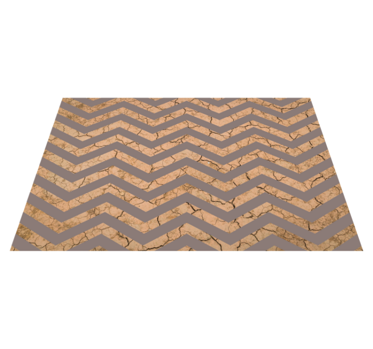 Tapis vinyle texture finition craquelée en chevron - TenStickers