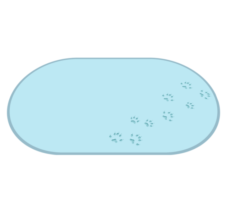 Tapis vinyle animal sentiers d'empreintes de pattes - TenStickers