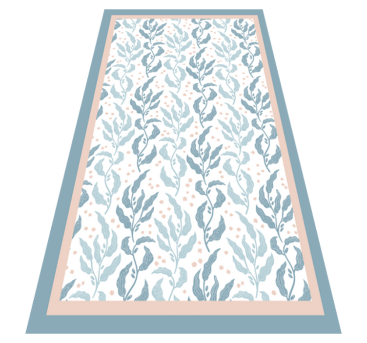 Tapis vinyle fleurs et plantes motif de feuille subtil - TenStickers