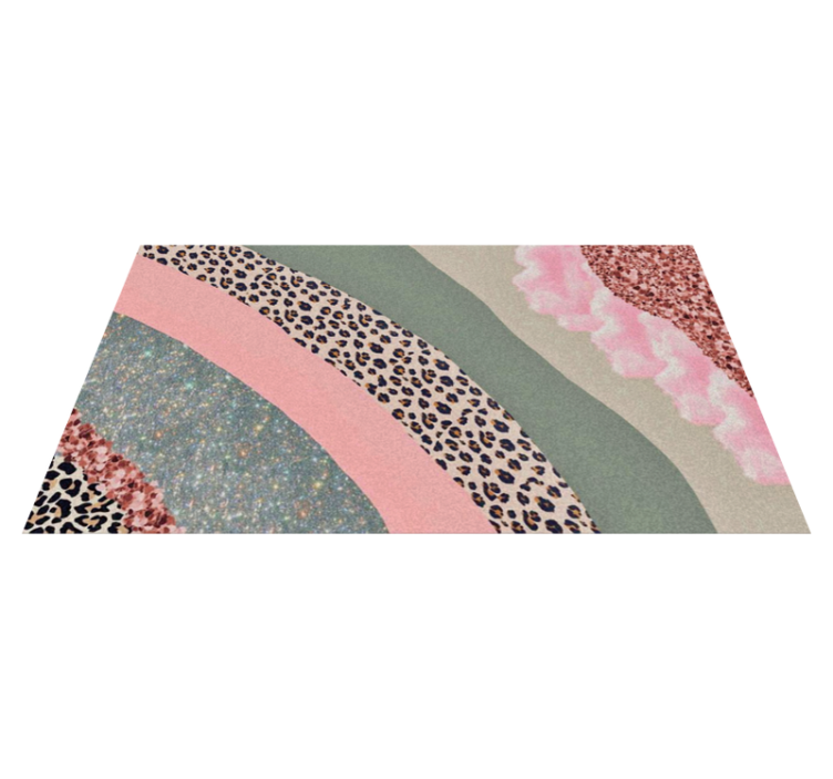 Tapis vinyle chambre vagues de couleurs superposées - TenStickers