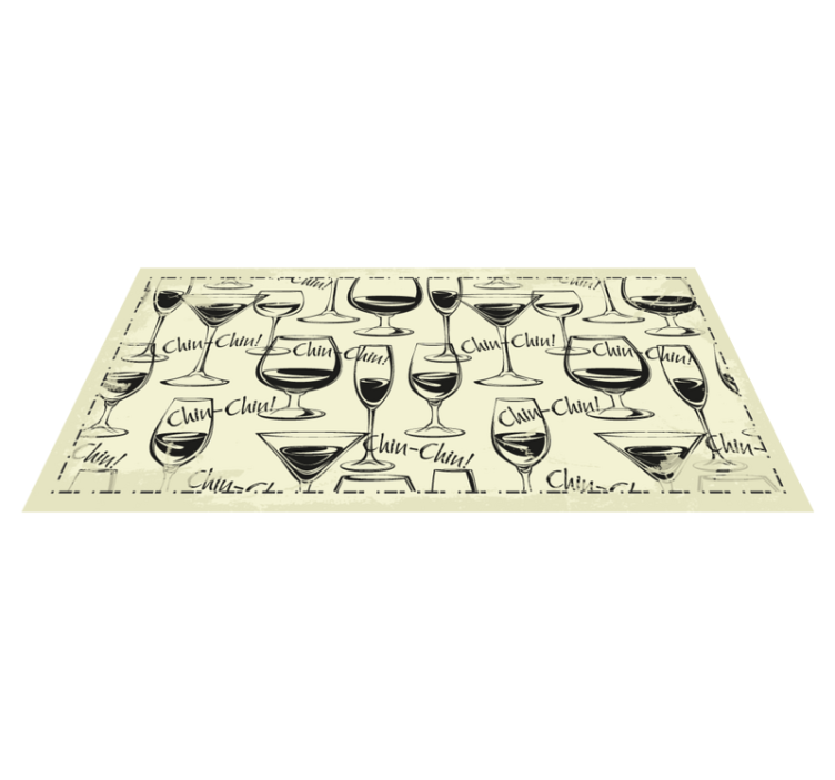 Tapis vinyle cuisine verres à vin - TenStickers