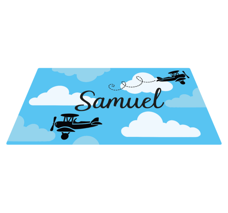 Tapis vinyle autres tapis avions du ciel avec nom - TenStickers
