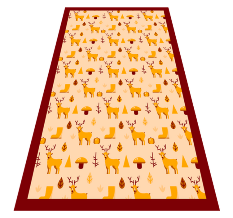 Tapis vinyle animal cerf et feuillage - TenStickers