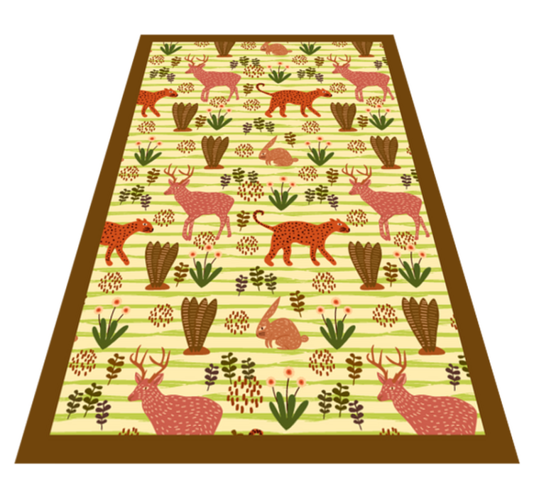 Tapis vinyle animal motif de safari animalier - TenStickers