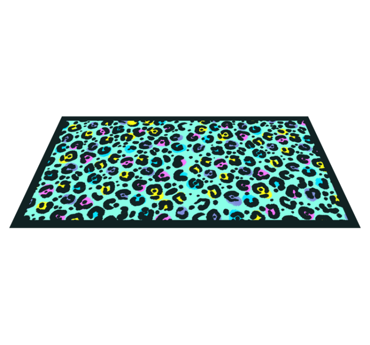 Tapis vinyle animal motif léopard coloré - TenStickers
