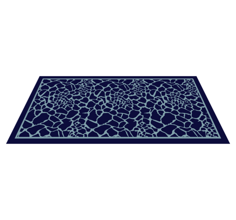 Tapis vinyle animal motif girafe bleue - TenStickers