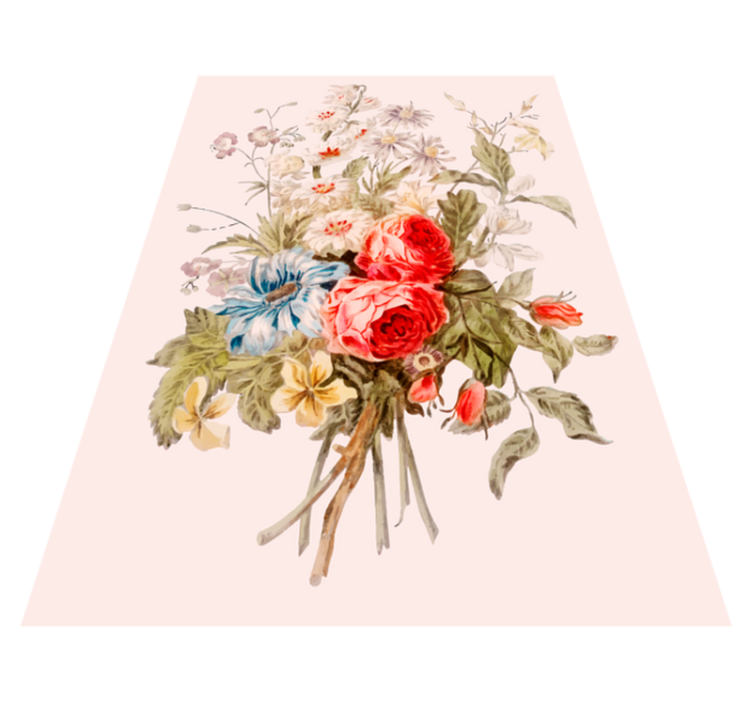 Tapis vinyle fleurs et plantes composition florale exquise - TenStickers