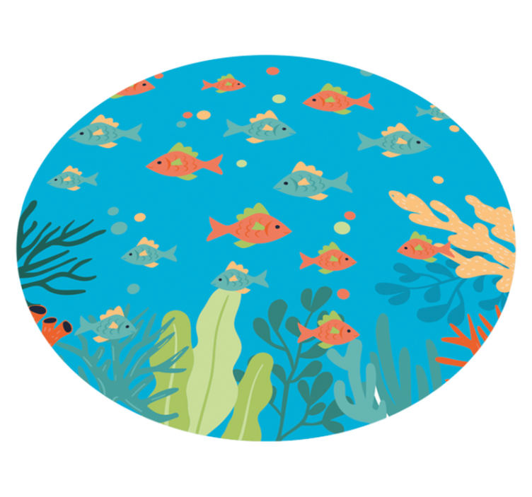 Tapis vinyle salle de bain scène sous-marine colorée - TenStickers