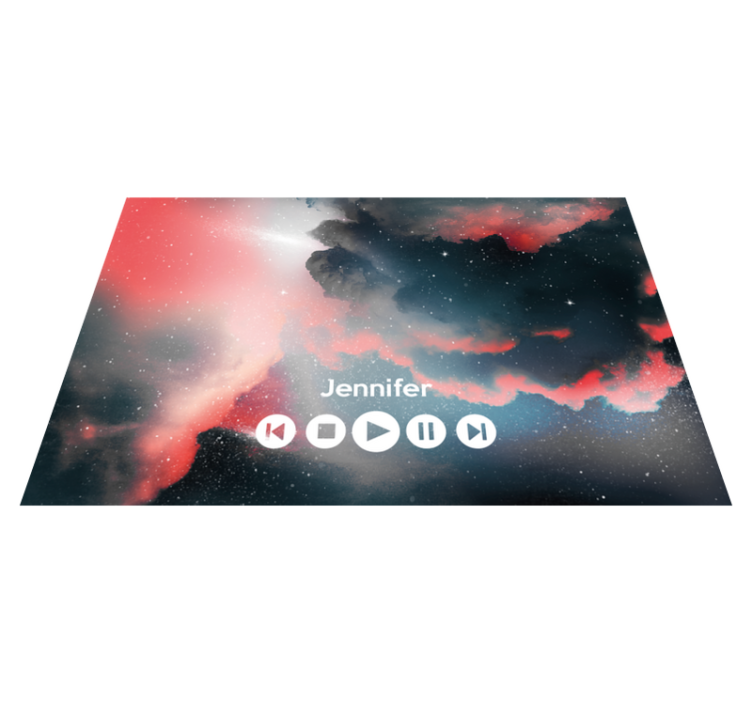 Tapis vinyle ado musique personnalisée de l'espace - TenStickers