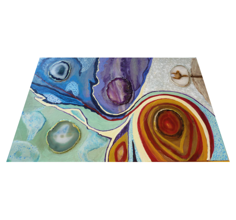 Tapis vinyle effet pierre Agate multicolore - TenStickers