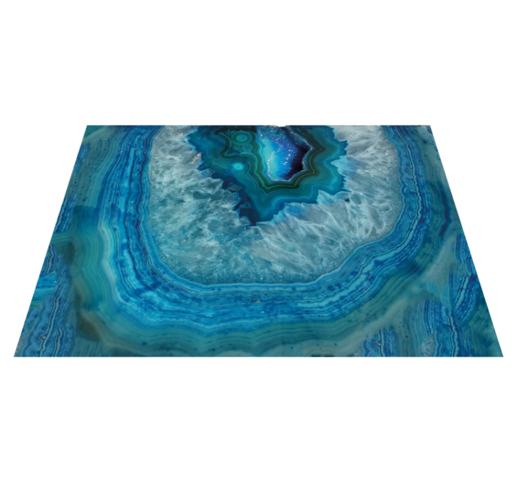 Tapis vinyle marbre superbe agate bleue - TenStickers