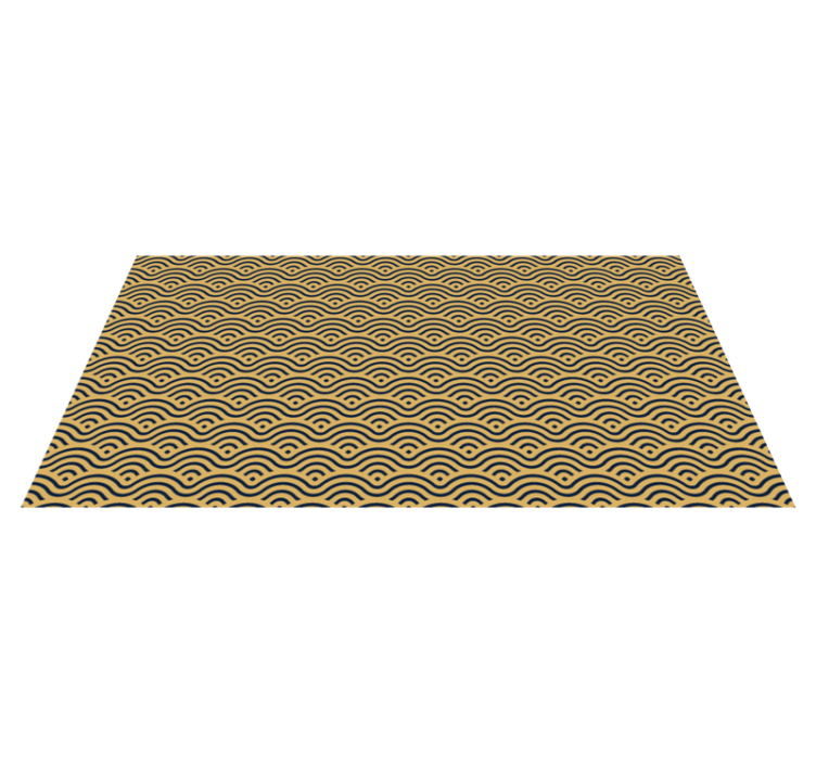 Tapis vinyle géométrique aspect à motifs ondulés - TenStickers