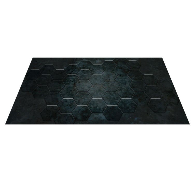 Tapis vinyle carreaux de ciment motif hexagonal - TenStickers