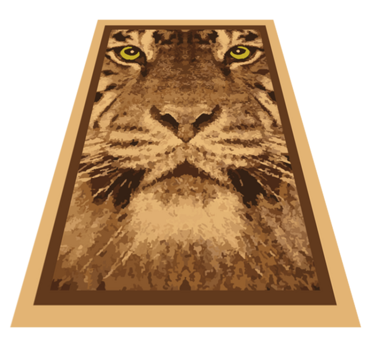 Tapis vinyle animal visage de tigre majestueux - TenStickers