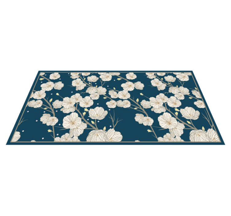 Tapis vinyle fleurs et plantes motif floral épanoui - TenStickers