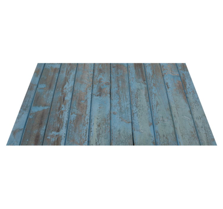 Tapis vinyle imitation parquet vieilles planches bleues - TenStickers