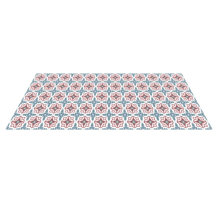 Tapis mosaique vinyle élément d'inspiration botanique - TenStickers