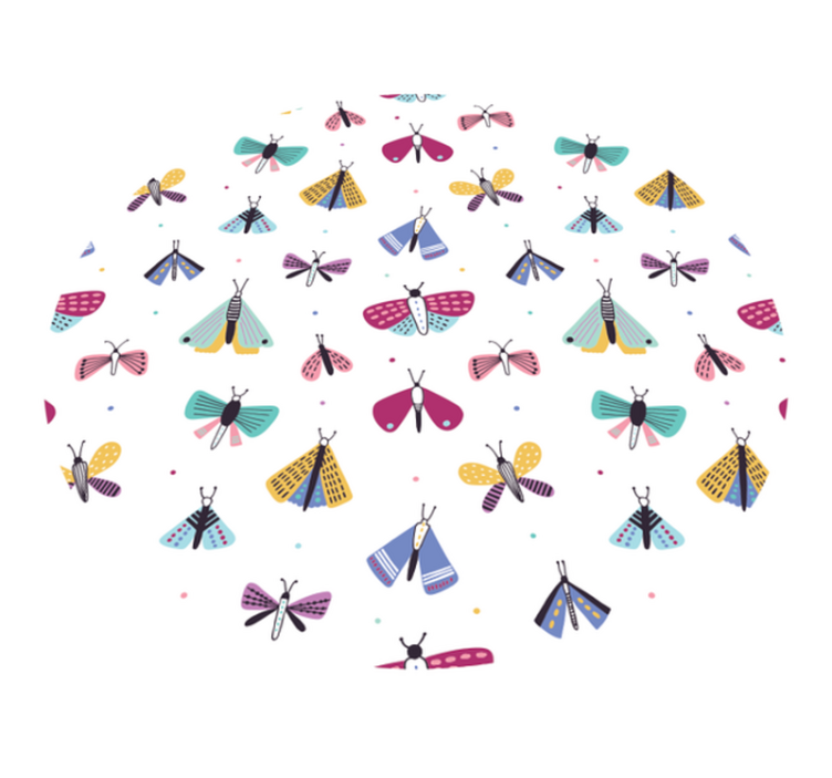 Tapis vinyle chambre bébé collection d'insectes colorés - TenStickers