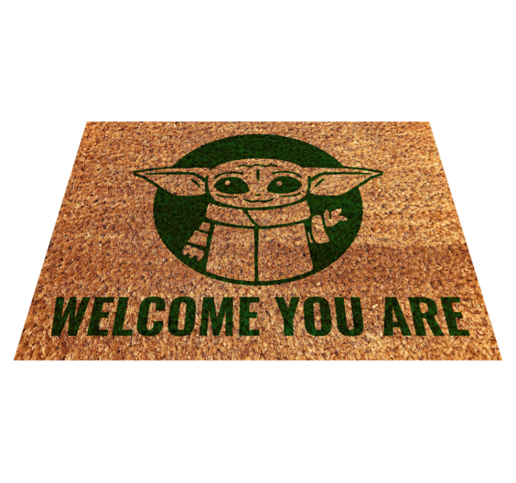 Tapis vinyle entrée bienvenue vous êtes citation - TenStickers