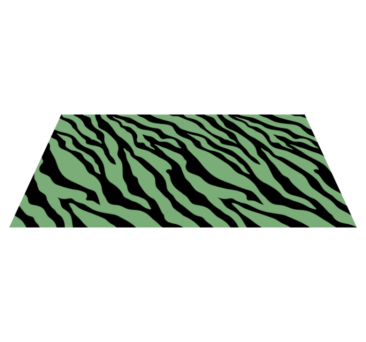 Tapis vinyle animal rayures vertes zébrées - TenStickers