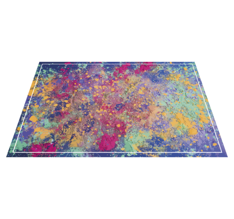 Tapis vinyle moderne Tapis de couleurs éclaboussures - TenStickers