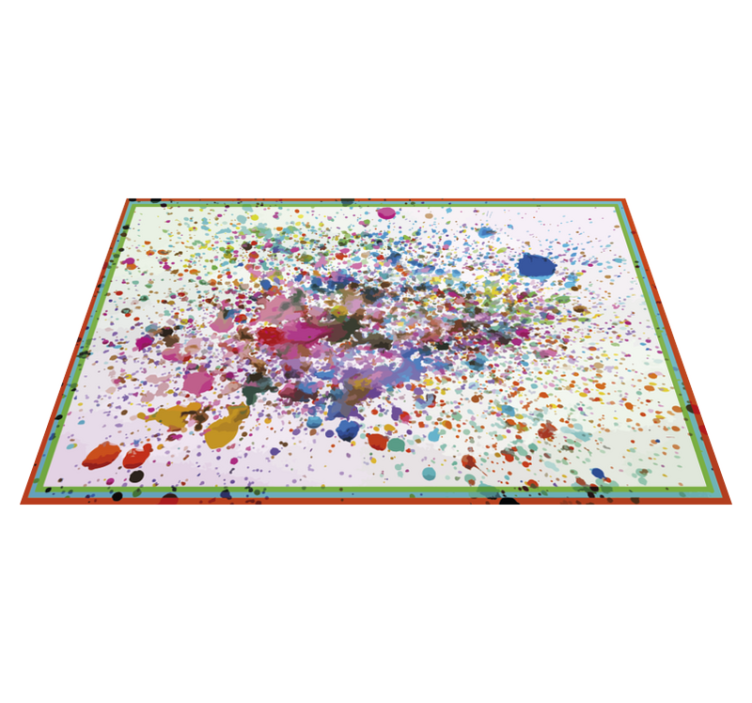 Tapis vinyle moderne art éclaboussé coloré - TenStickers