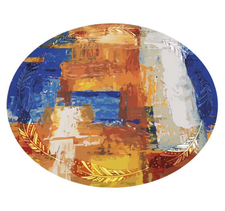 Tapis vinyle minimaliste fusion de couleurs abstraites - TenStickers