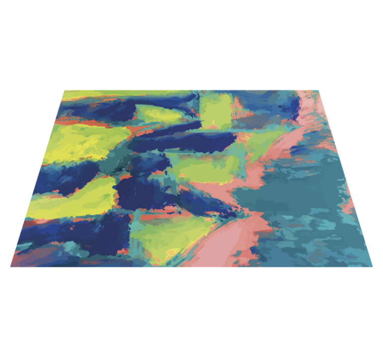 Tapis vinyle moderne sections de couleurs abstraites - TenStickers