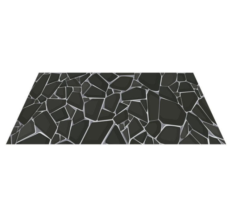 Tapis vinyle pierre motif galets élégant - TenStickers