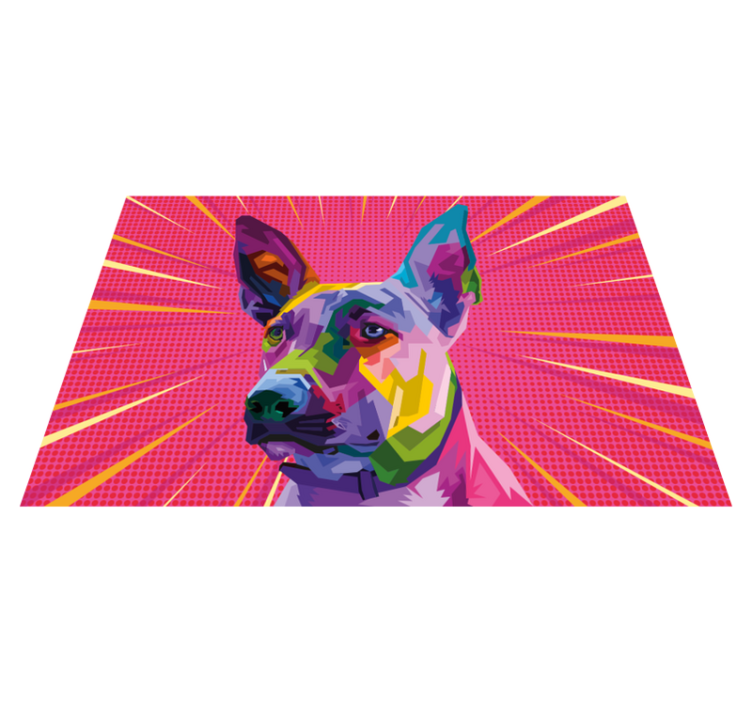 Tapis vinyle animal œuvres d'art canines vibrantes - TenStickers