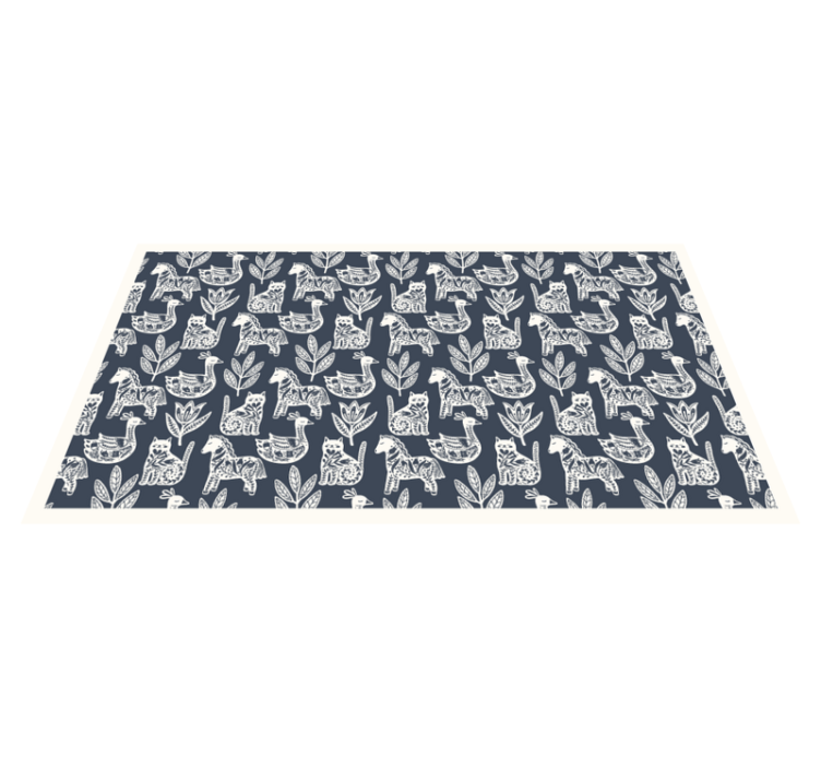 Tapis vinyle animal de délicieuses illustrations d'animaux - TenStickers