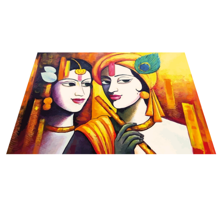 Tapis vinyle salon essence culturelle - TenStickers