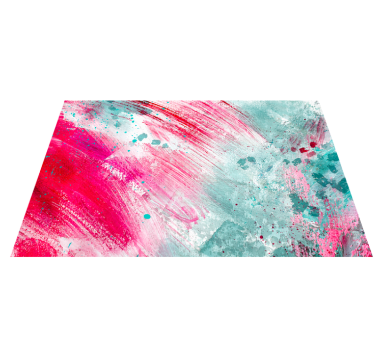Tapis vinyle autres tapis Éclaboussure rose abstraite - TenStickers