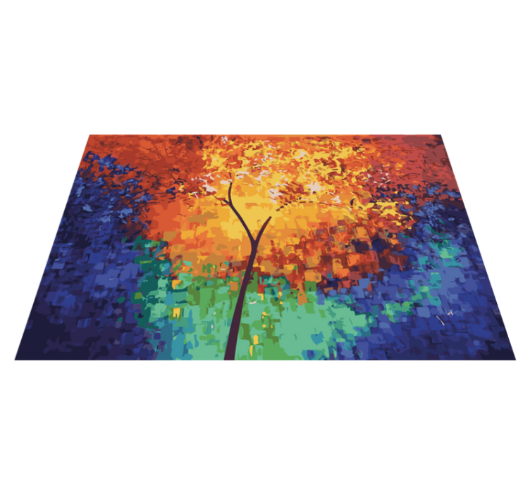 Tapis vinyle nature éclat d'arbre coloré - TenStickers