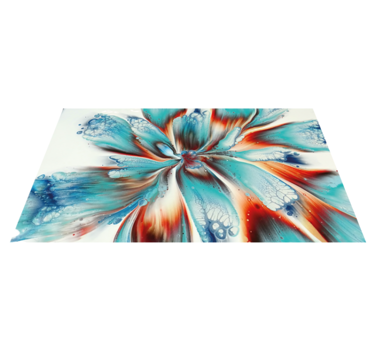 Tapis vinyle chambre tourbillon floral abstrait - TenStickers