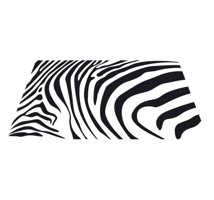 Tapis vinyle animal rayures de zèbre - TenStickers