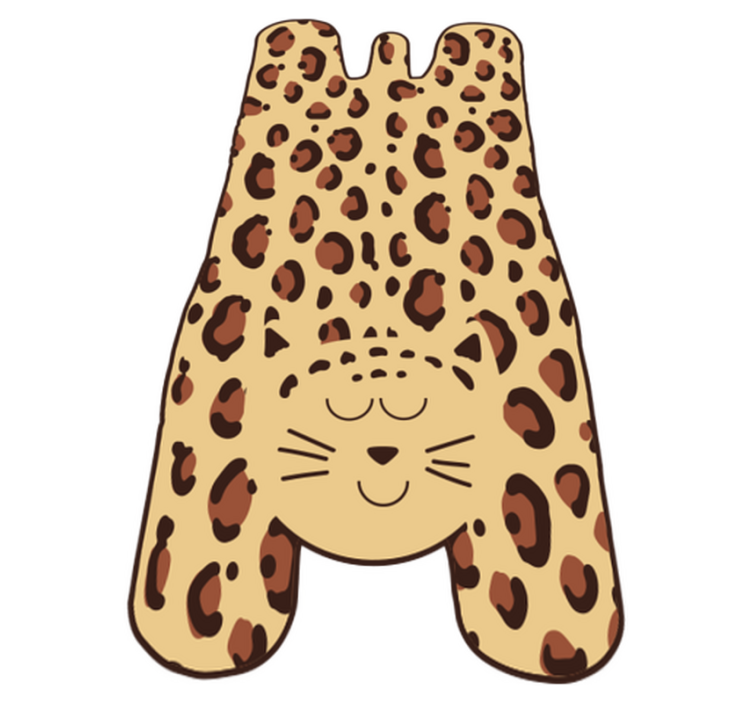 Tapis vinyle animal léopard heureux - TenStickers