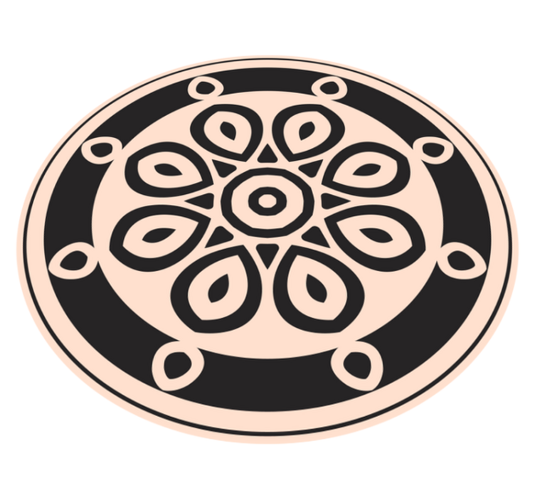 Tapis vinyle mandala motif circulaire élégant - TenStickers