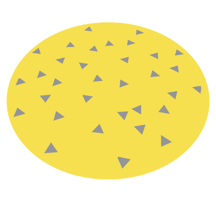 Tapis vinyle géométrique conception de triangle jaune - TenStickers