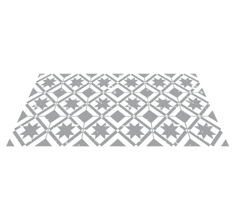 Tapis mosaique vinyle carreaux à motifs étoilés - TenStickers