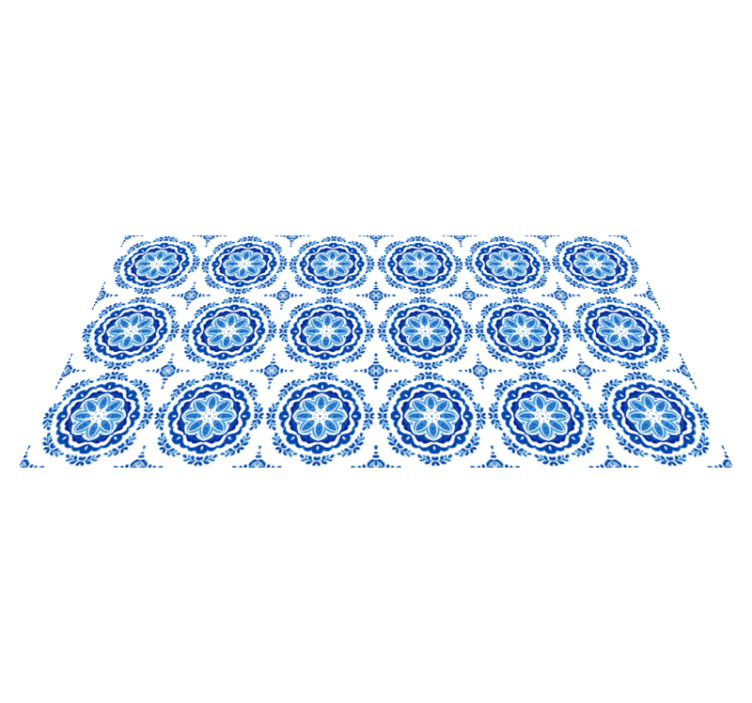 Tapis vinyle cuisine motifs de fleurs d'azur - TenStickers
