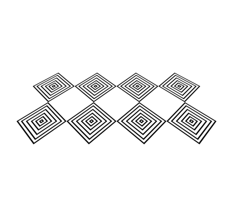 Tapis vinyle géométrique carrés concentriques - TenStickers